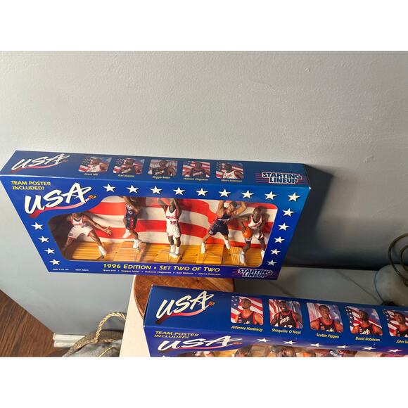 Vintage 1996 USA Basketball Starting Lineup – COMPLETE SEALED Two-Box Sets 1 & 2 - Picture 12 of 16